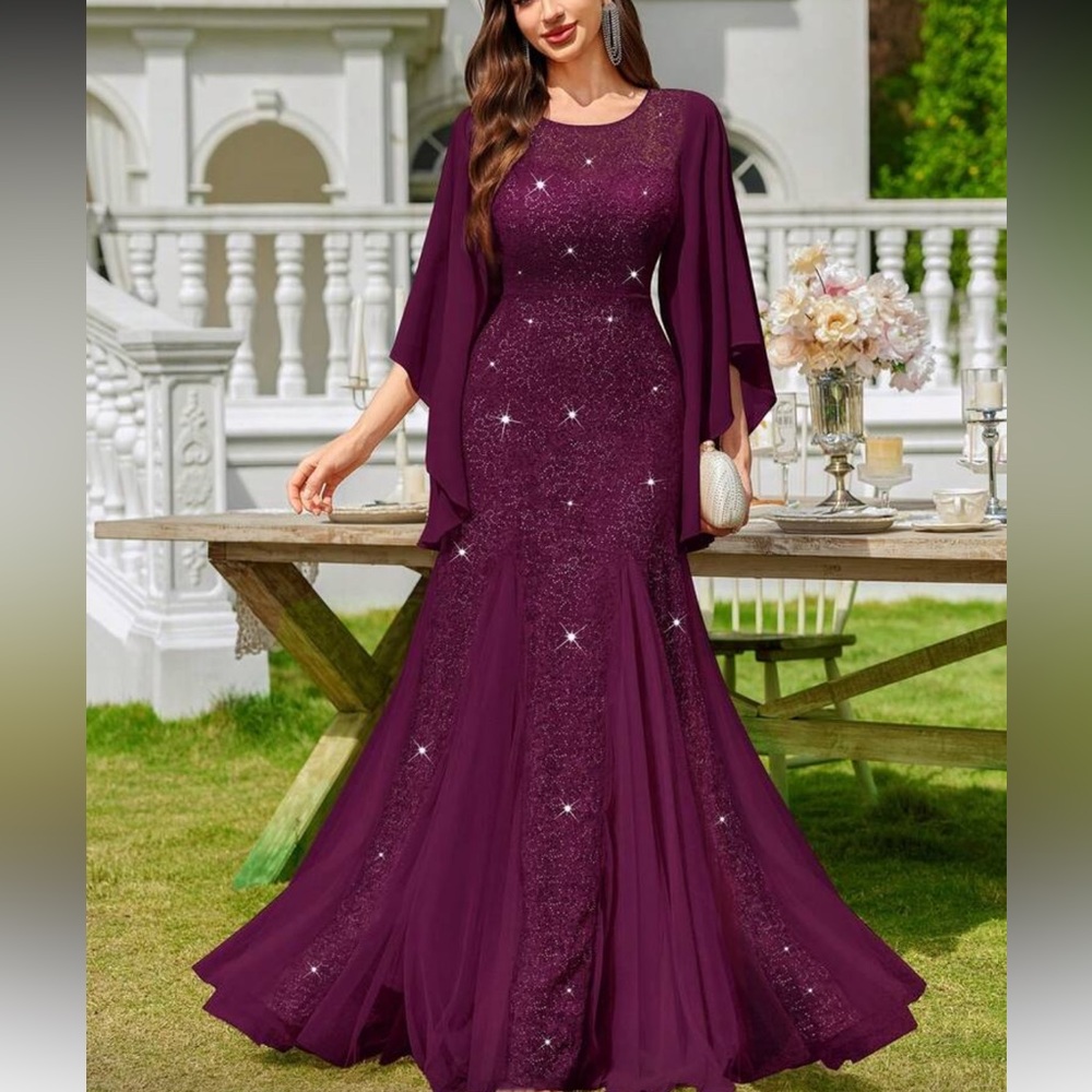 Elegant Purple Evening Gown